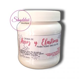 Crema aclaradora de elastina y arroz