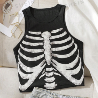 Top tank estampado de esqueleto