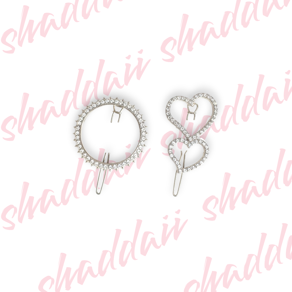 Broche para el cabello plateado