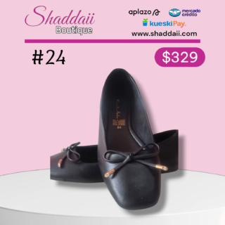 Zapato Valerina Dama Negro