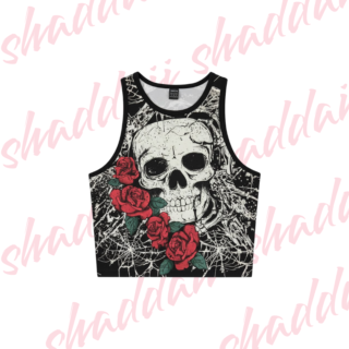 Halloween Shein Dama Top Calavera