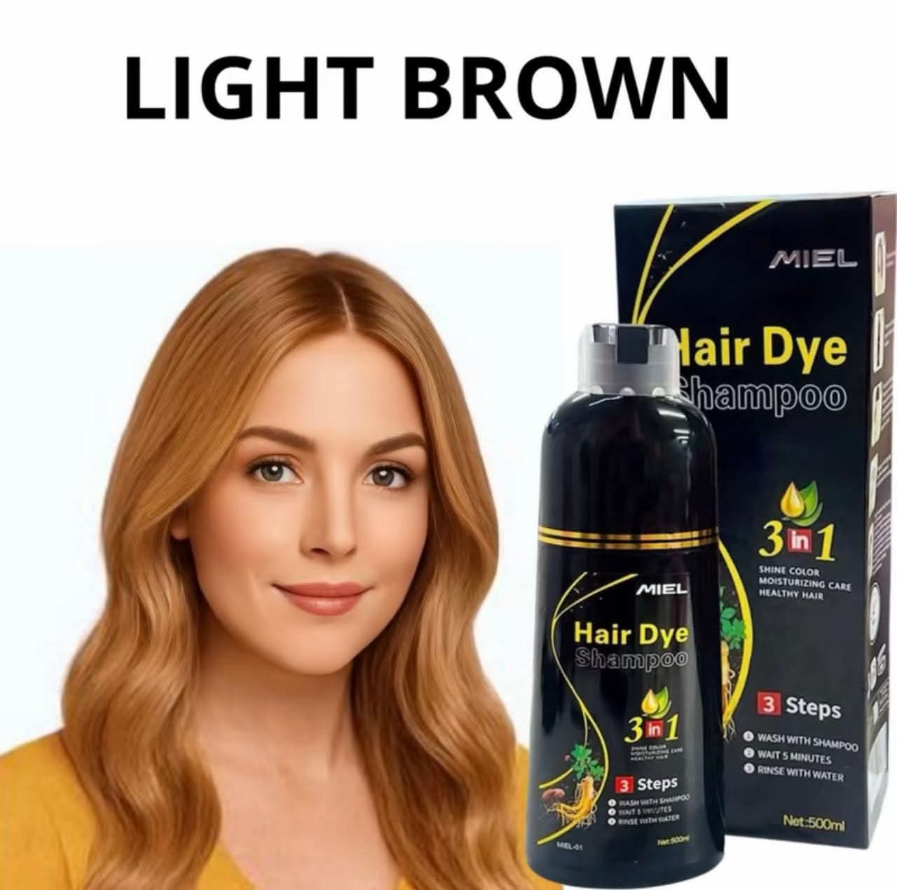 Shampoo Hair Dye Light Brown (Marrón Claro)