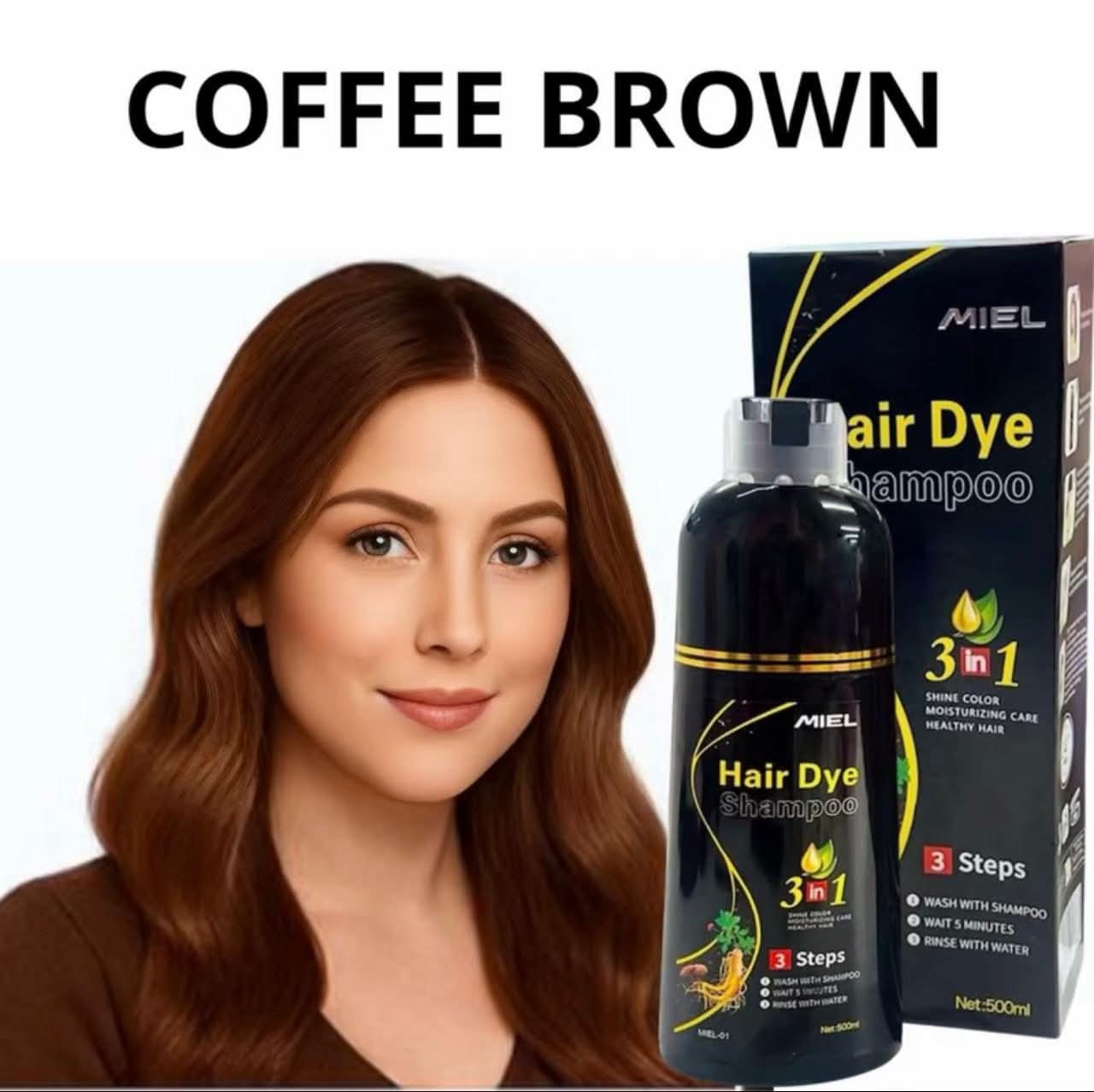 Shampoo Hair Dye Coffee (Café)